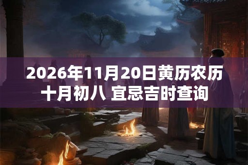 2026年11月20日黄历农历十月初八 宜忌吉时查询