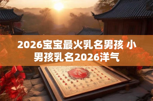 2026宝宝最火乳名男孩 小男孩乳名2026洋气 2026宝宝最火乳名男孩 小男孩乳名2026洋气