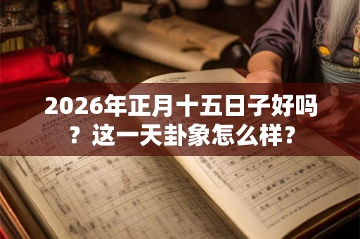 2026年正月十五日子好吗？这一天卦象怎么样？
