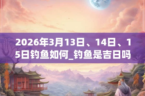 2026年3月13日、14日、15日钓鱼如何_钓鱼是吉日吗