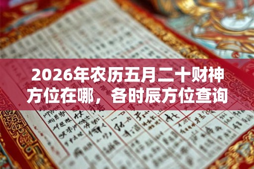 2026年农历五月二十财神方位在哪,各时辰方位查询 2026年农历五月二十财神方位在哪,各时辰方位查询