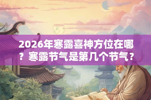 2026年寒露喜神方位在哪?寒露节气是第几个节气? 2026年寒露喜神方位在哪?寒露节气是第几个节气?