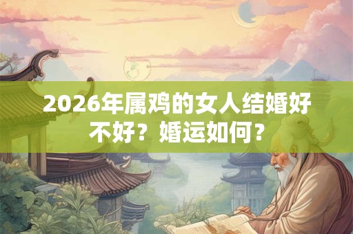 2026年属鸡的女人结婚好不好?婚运如何? 2026年属鸡的女人结婚好不好?婚运如何?