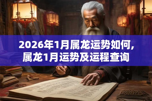 2026年1月属龙运势如何,属龙1月运势及运程查询