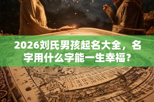 2026刘氏男孩起名大全，名字用什么字能一生幸福？