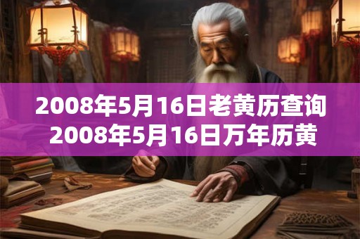 2008年5月16日老黄历查询 2008年5月16日万年历黄道吉日 2008年5月16日老黄历查询 2008年5月16日万年历黄道吉日