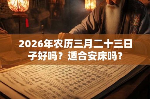 2026年农历三月二十三日子好吗？适合安床吗？