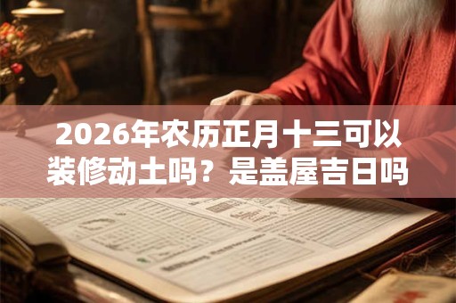 2026年农历正月十三可以装修动土吗?是盖屋吉日吗 2026年农历正月十三可以装修动土吗?是盖屋吉日吗