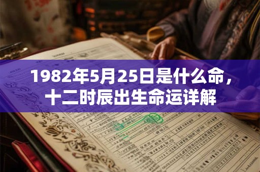 1982年5月25日是什么命,十二时辰出生命运详解 1982年5月25日是什么命,十二时辰出生命运详解