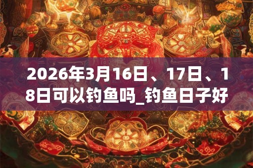 2026年3月16日、17日、18日可以钓鱼吗_钓鱼日子好吗 2026年3月16日、17日、18日可以钓鱼吗_钓鱼日子好吗