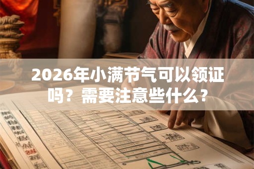 2026年小满节气可以领证吗?需要注意些什么? 2026年小满节气可以领证吗?需要注意些什么?