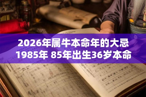 2026年属牛本命年的大忌1985年 85年出生36岁本命年佩戴什么好