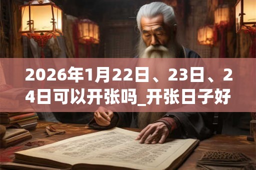 2026年1月22日、23日、24日可以开张吗_开张日子好吗 2026年1月22日、23日、24日可以开张吗_开张日子好吗