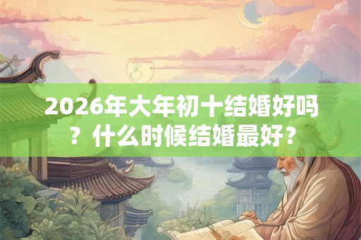 2026年大年初十结婚好吗？什么时候结婚最好？