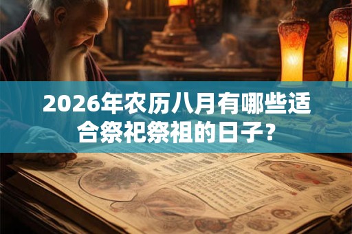 2026年农历八月有哪些适合祭祀祭祖的日子? 2026年农历八月有哪些适合祭祀祭祖的日子?