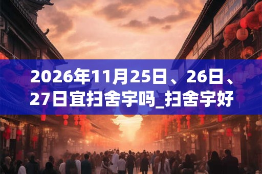 2026年11月25日、26日、27日宜扫舍宇吗_扫舍宇好不好