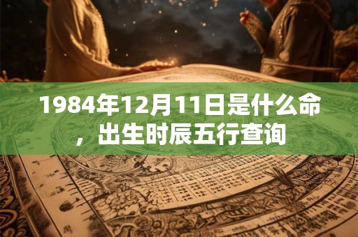 1984年12月11日是什么命，出生时辰五行查询