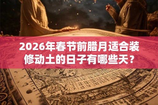 2026年春节前腊月适合装修动土的日子有哪些天？