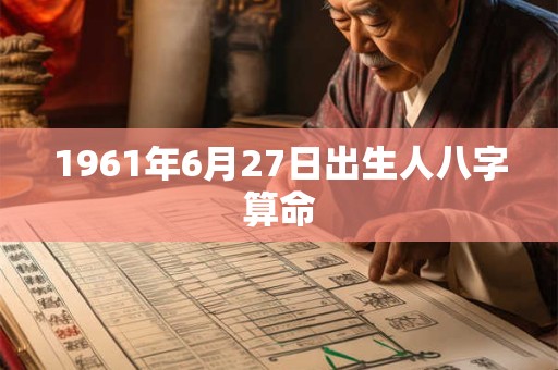 1961年6月27日出生人八字算命 1961年6月27日出生人八字算命