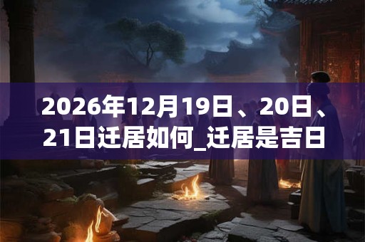 2026年12月19日、20日、21日迁居如何_迁居是吉日吗