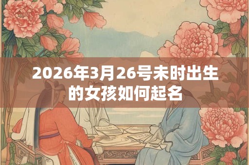 2026年3月26号未时出生的女孩如何起名