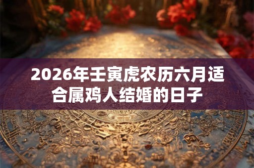 2026年壬寅虎农历六月适合属鸡人结婚的日子