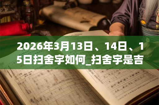 2026年3月13日、14日、15日扫舍宇如何_扫舍宇是吉日吗 2026年3月13日、14日、15日扫舍宇如何_扫舍宇是吉日吗