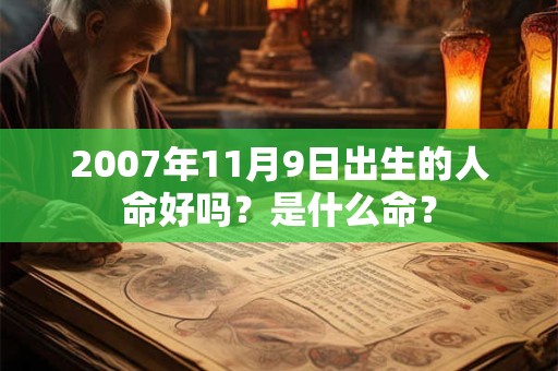 2007年11月9日出生的人命好吗？是什么命？