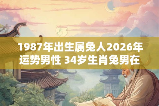 1987年出生属兔人2026年运势男性 34岁生肖兔男在2026年运气如何