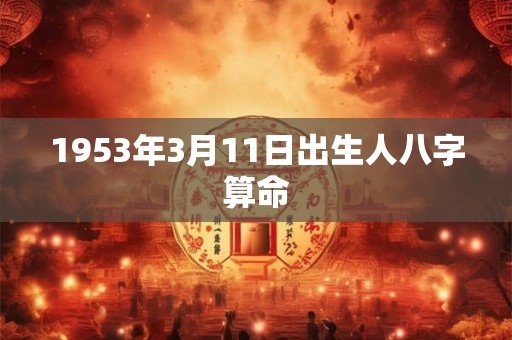 1953年3月11日出生人八字算命 1953年3月11日出生人八字算命