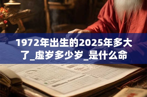 1972年出生的2025年多大了_虚岁多少岁_是什么命