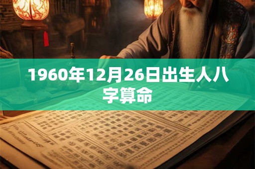 1960年12月26日出生人八字算命