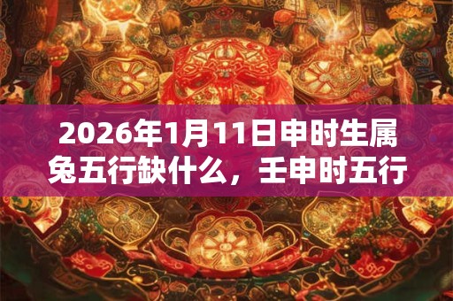 2026年1月11日申时生属兔五行缺什么，壬申时五行缺什么