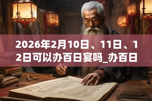 2026年2月10日、11日、12日可以办百日宴吗_办百日宴日子好吗