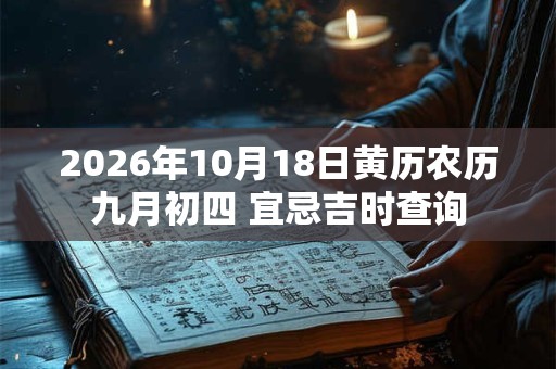 2026年10月18日黄历农历九月初四 宜忌吉时查询