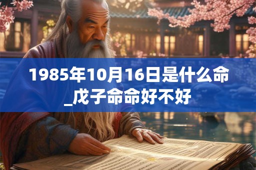 1985年10月16日是什么命_戊子命命好不好