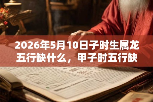 2026年5月10日子时生属龙五行缺什么，甲子时五行缺什么