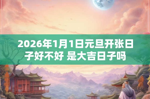 2026年1月1日元旦开张日子好不好 是大吉日子吗