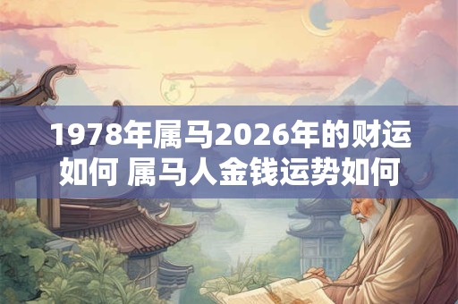 1978年属马2026年的财运如何 属马人金钱运势如何