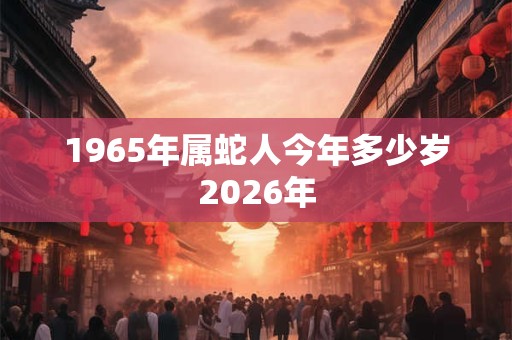 1965年属蛇人今年多少岁2026年