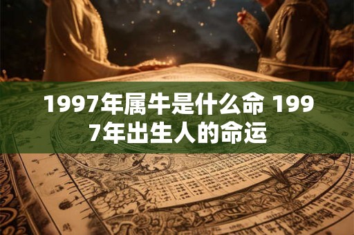 1997年属牛是什么命 1997年出生人的命运