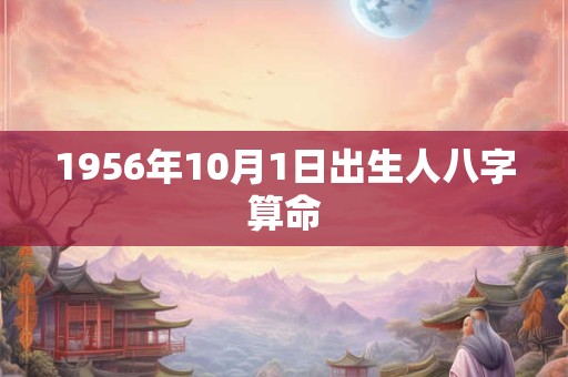 1956年10月1日出生人八字算命