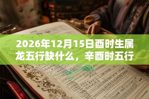 2026年12月15日酉时生属龙五行缺什么，辛酉时五行缺什么
