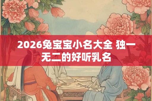 2026兔宝宝小名大全 独一无二的好听乳名