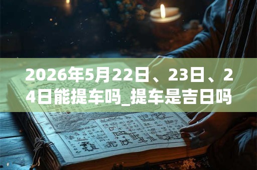 2026年5月22日、23日、24日能提车吗_提车是吉日吗 2026年5月22日、23日、24日能提车吗_提车是吉日吗