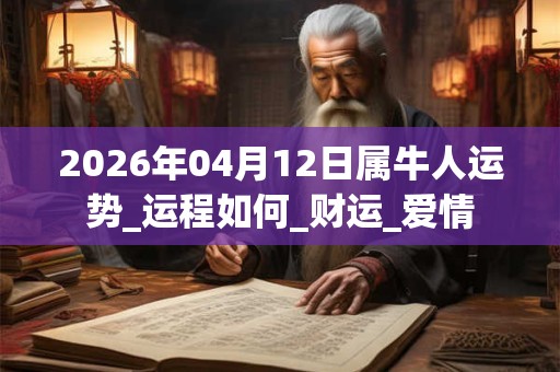 2026年04月12日属牛人运势_运程如何_财运_爱情
