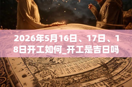 2026年5月16日、17日、18日开工如何_开工是吉日吗 2026年5月16日、17日、18日开工如何_开工是吉日吗