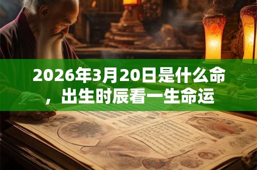 2026年3月20日是什么命，出生时辰看一生命运