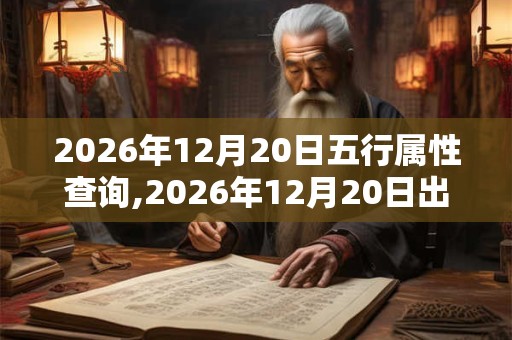 2026年12月20日五行属性查询,2026年12月20日出生五行属什么 2026年12月20日五行属性查询,2026年12月20日出生五行属什么