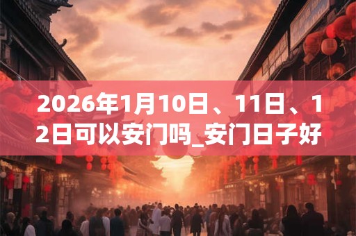 2026年1月10日、11日、12日可以安门吗_安门日子好吗